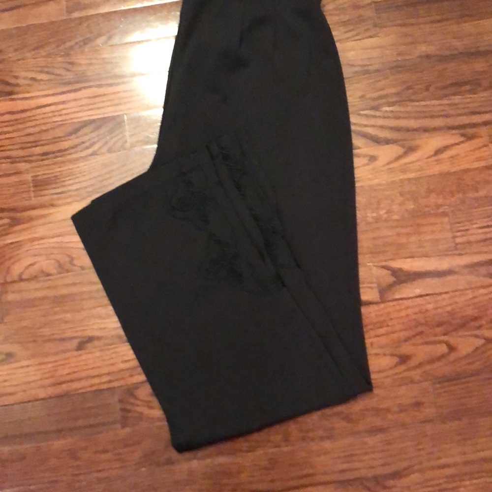 Lane Bryant - elastic waist split/corded ankle pants 14/16